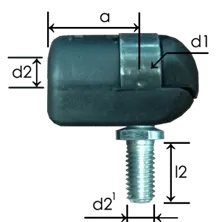 0819-GS part # 445.18, Nylon ball joint ends P18 — end fitting dimension drawing