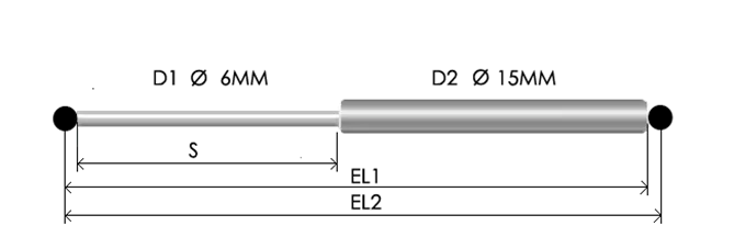 Stainless Steel Gas Compression Springs 10 23