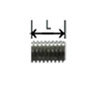 0819-GS part # 404, Threaded ends M6x1.00 — end fitting dimension drawing